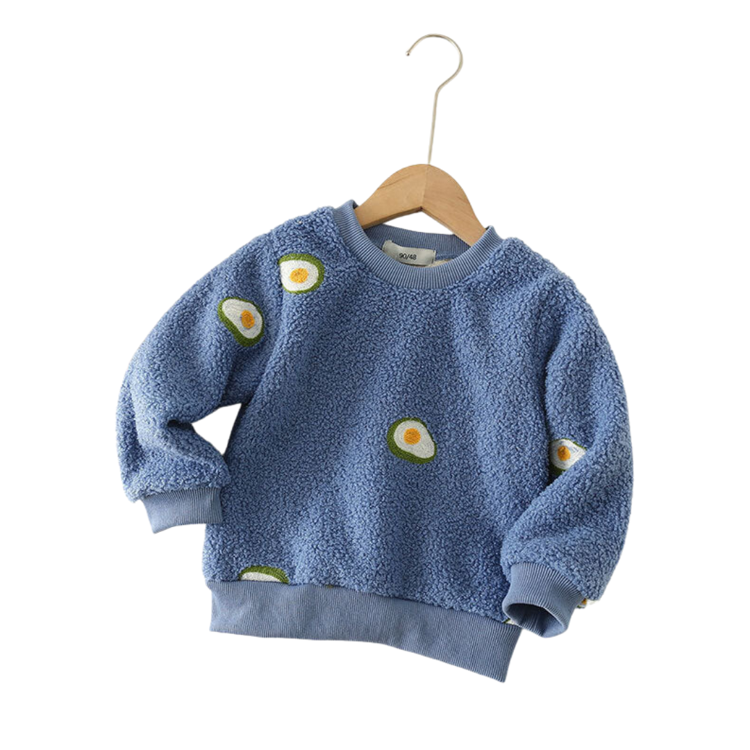 Avocado Fleece Sweatshirt (Blue)