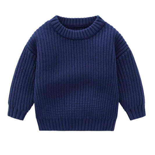 Knit Sweater- Navy Blue