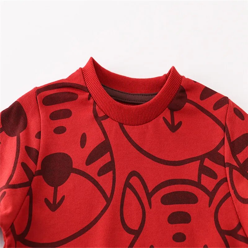 Red Baby Tiger Face Sweatshirt