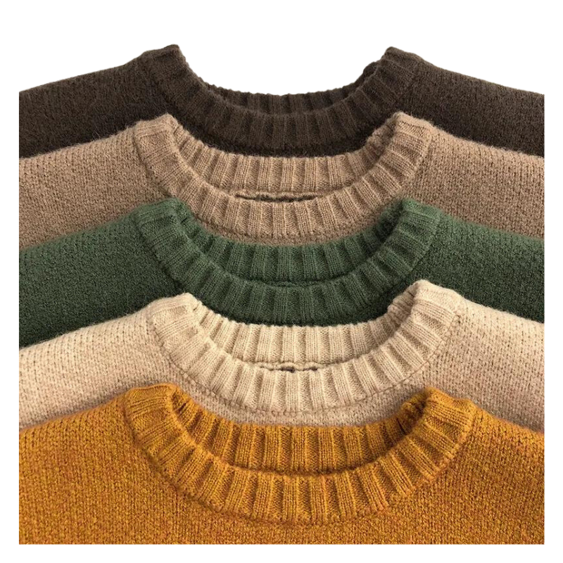 Pocket Bear Light Brown/Khaki Thick Oversized Sweater